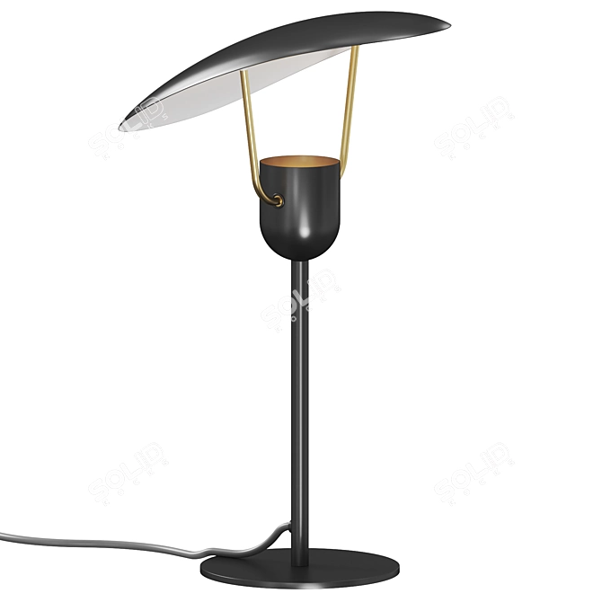 Modern Metal Table Lamp 3D model image 1