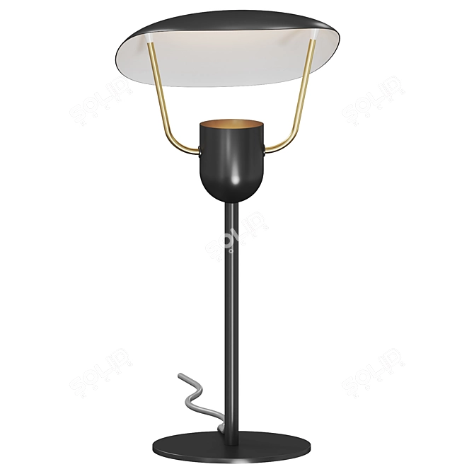 Modern Metal Table Lamp 3D model image 2