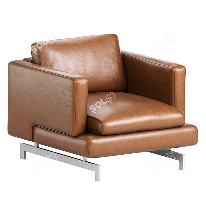 Natuzzi Jeremy Armchair Elegant Design 3D model image 1