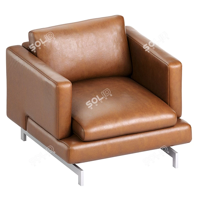 Natuzzi Jeremy Armchair Elegant Design 3D model image 3