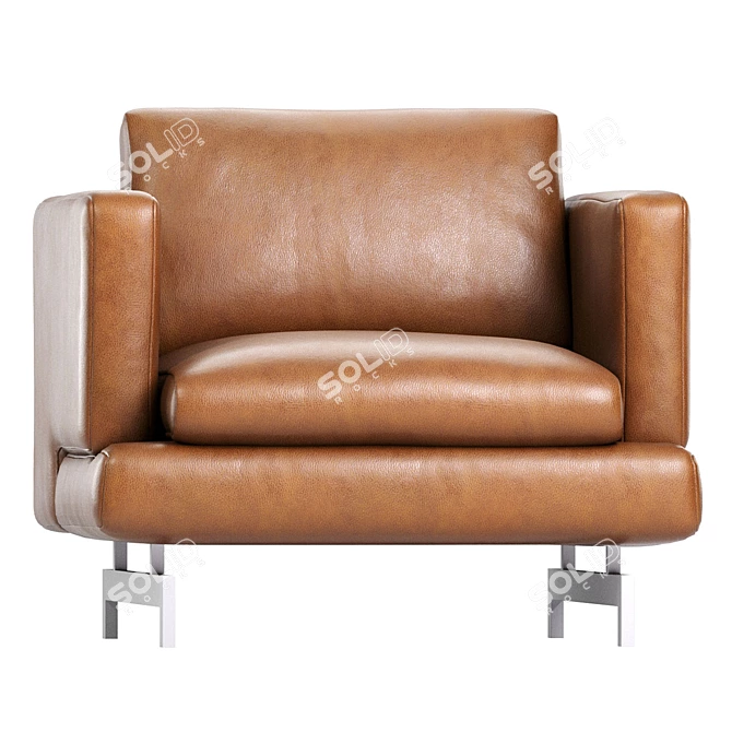 Natuzzi Jeremy Armchair Elegant Design 3D model image 6