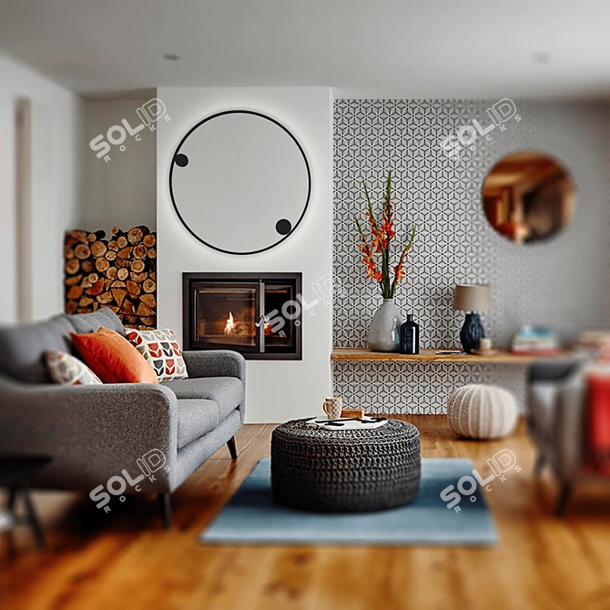 Minimalist LED Wall Light: Ozari Inverse 3D model image 3