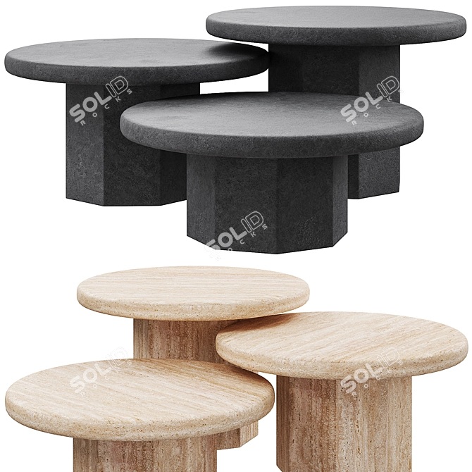 Celestial Coffee Table: La Luna 3D model image 6