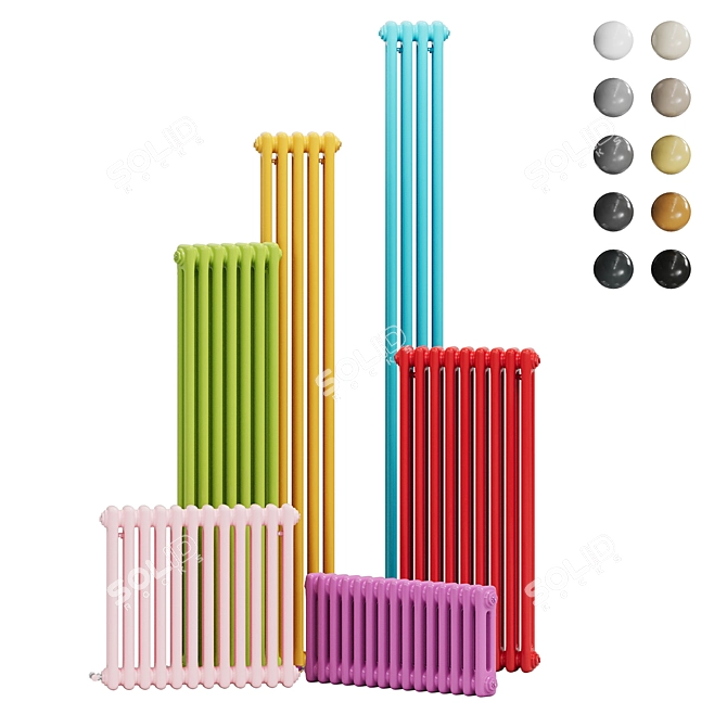 Solira Vertical Tube Radiator 3D model image 1