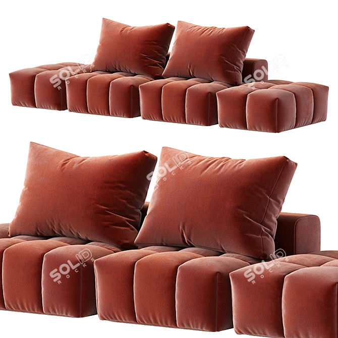 Modern Modular Sofa Chaise - 2016 3D model image 2