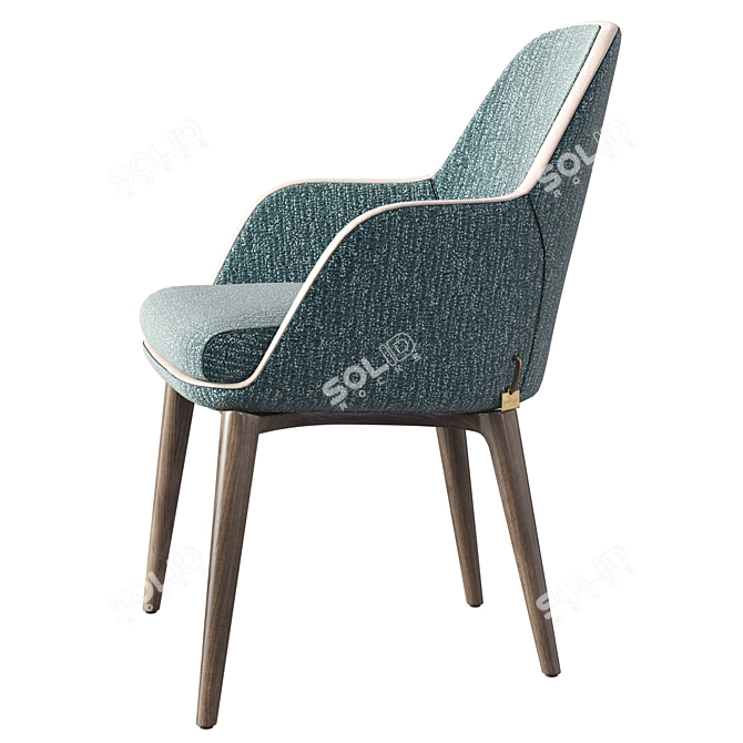 Sculptural Dining Chair Lunaria 3D model image 2