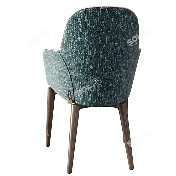 Sculptural Dining Chair Lunaria 3D model image 3