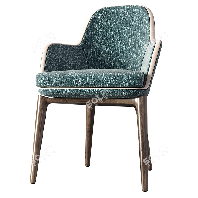 Sculptural Dining Chair Lunaria 3D model image 4