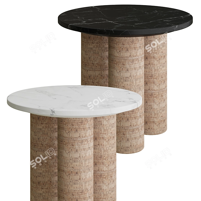 Cork Magazine Coffee Tables 3D model image 1