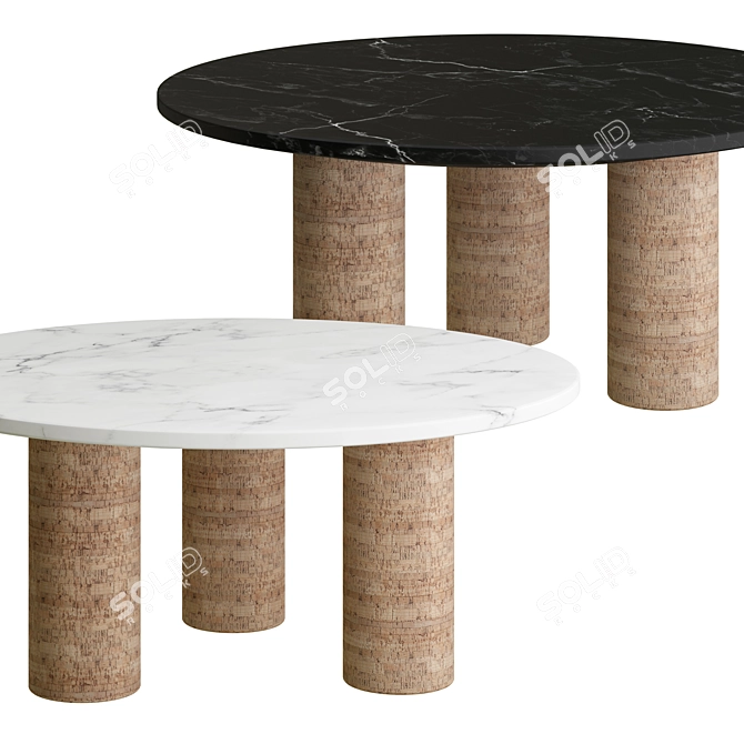 Cork Magazine Coffee Tables 3D model image 2