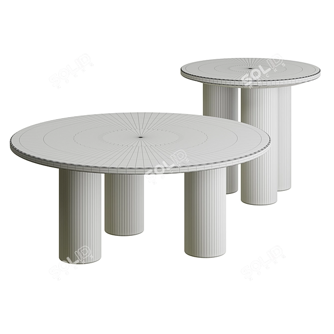 Cork Magazine Coffee Tables 3D model image 5