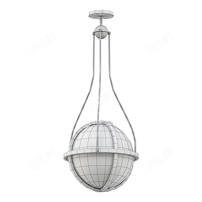 Elegant Urban Electric Kensington Pendant 3D model image 2