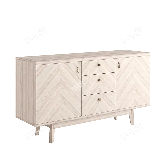 Scandi Puzzlemebel Chest 3D model image 2