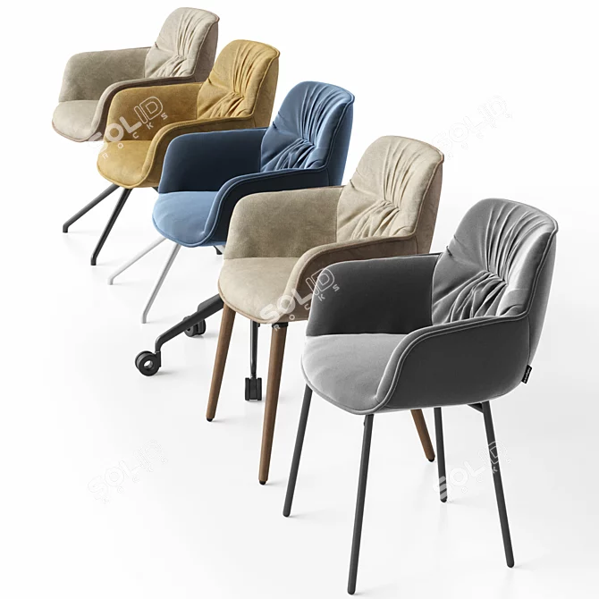 Customizable Cocoon Chair by Calligaris 3D model image 1