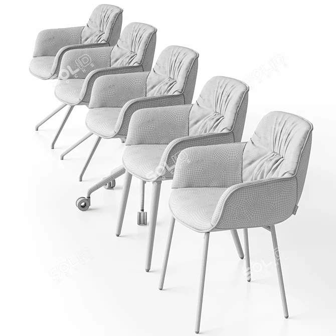 Customizable Cocoon Chair by Calligaris 3D model image 6