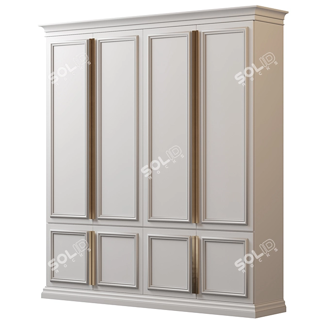 Modular Wardrobe 3D Model 3D model image 2