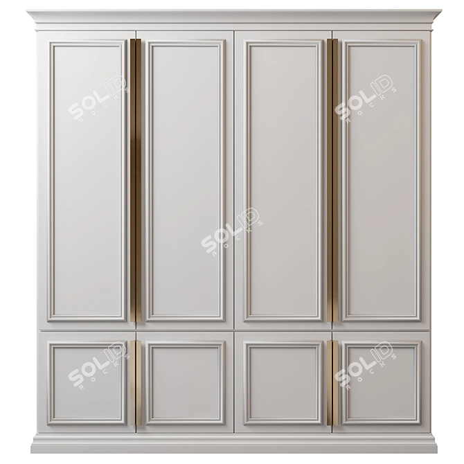 Modular Wardrobe 3D Model 3D model image 5