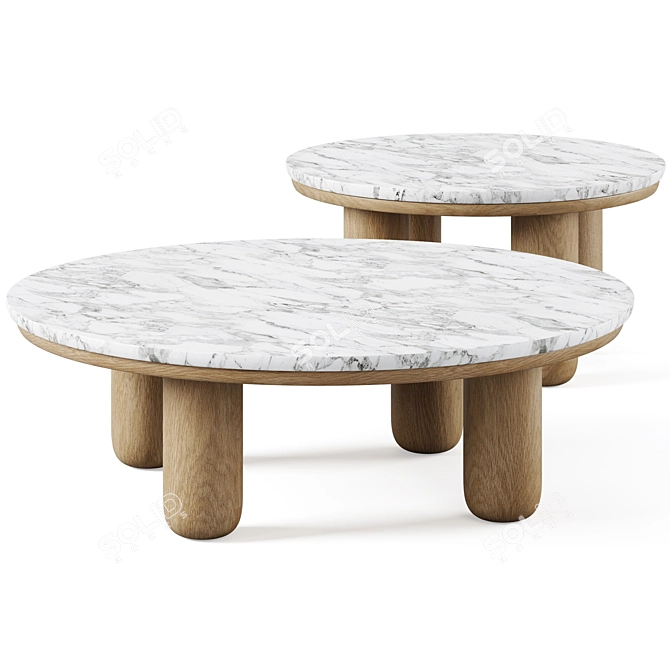 Dual Table Set by Anthology 3D model image 5