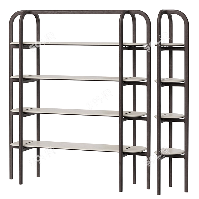 Elegant Giorgetti Amiral Bookcase 3D model image 2