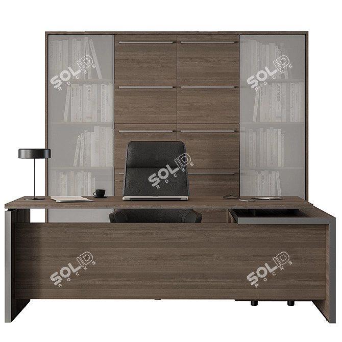 Executive Boss Desk Set 482 3D model image 1