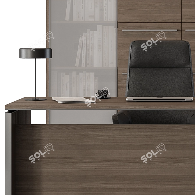 Executive Boss Desk Set 482 3D model image 3