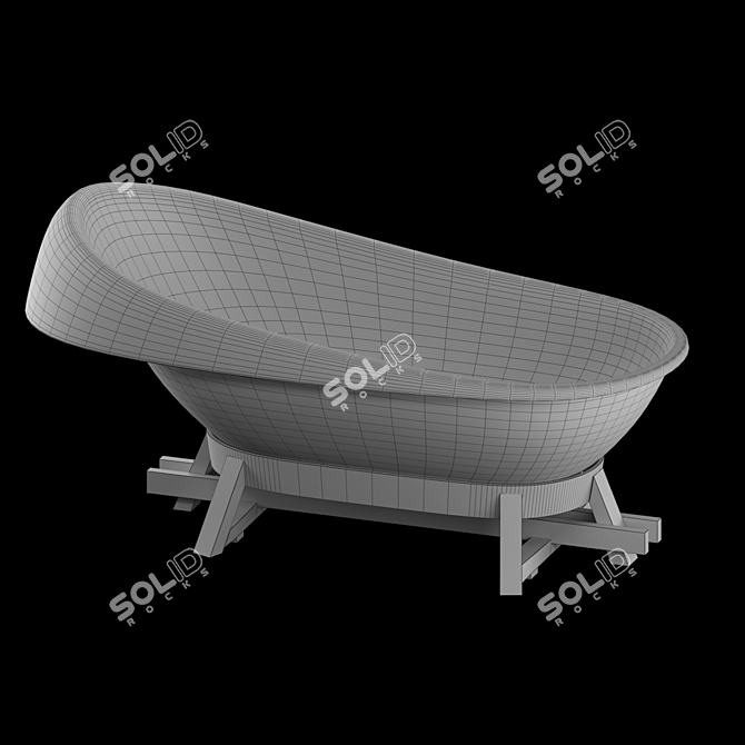 CONCINNITY By Vallvé Freestanding Bathtub 3D model image 3