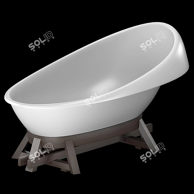 CONCINNITY By Vallvé Freestanding Bathtub 3D model image 4