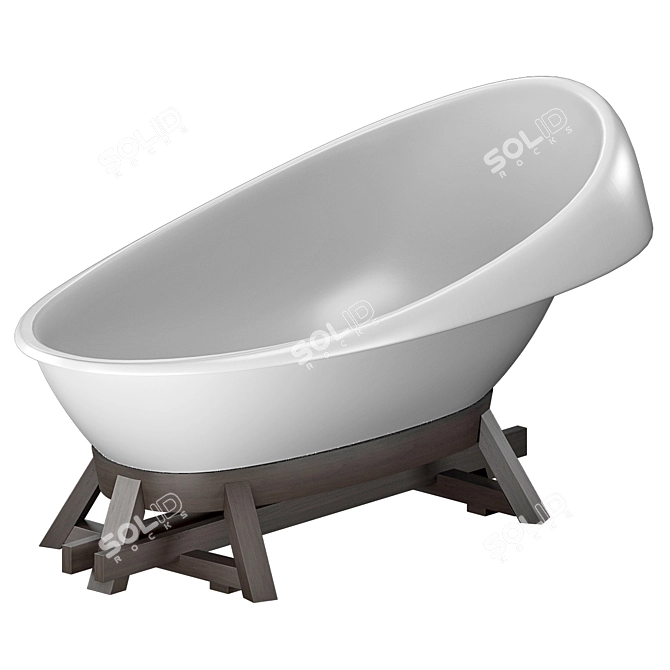 CONCINNITY By Vallvé Freestanding Bathtub 3D model image 5