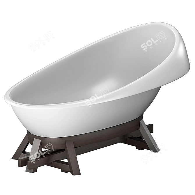 CONCINNITY By Vallvé Freestanding Bathtub 3D model image 7