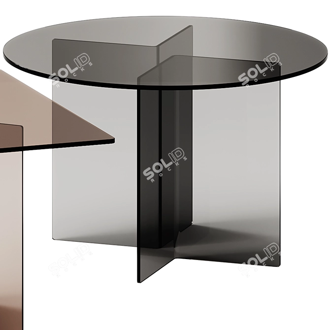 Fiam Italia CORNER Glass Tables 3D model image 5