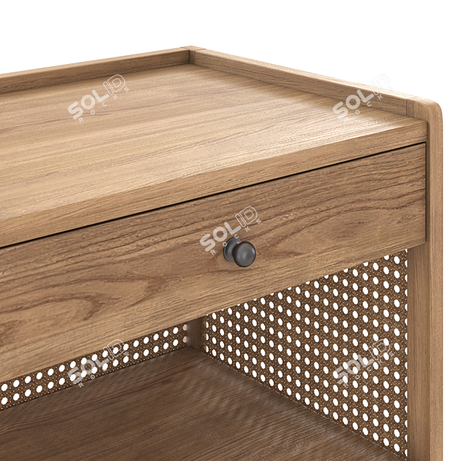 Vintage Style Abel Bedside Table 3D model image 3