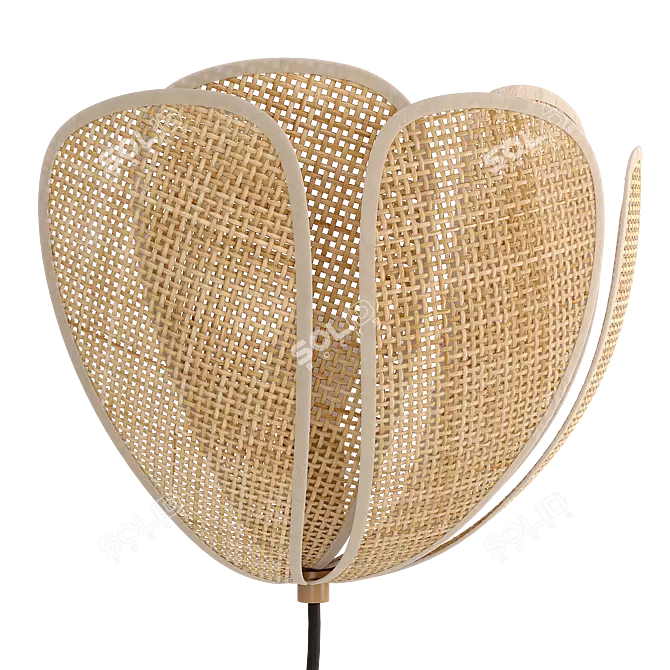  Rattan Petal Sconce, La Redoute 3D model image 1