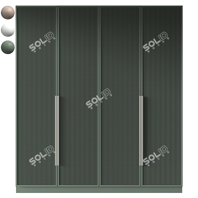 Adjustable Modern Wardrobe Furniture 3D model image 3