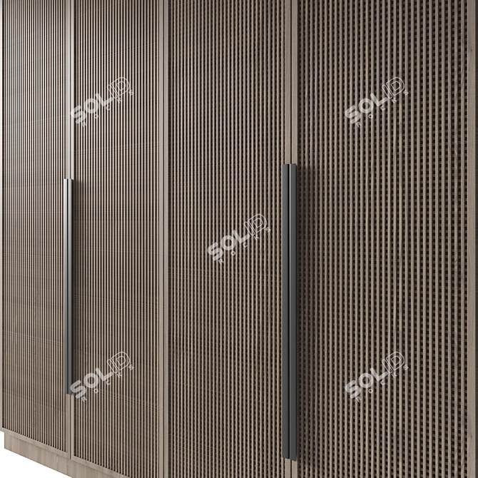 Adjustable Modern Wardrobe Furniture 3D model image 4