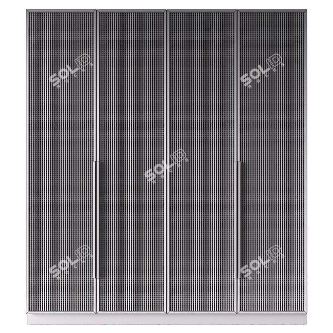 Adjustable Modern Wardrobe Furniture 3D model image 5