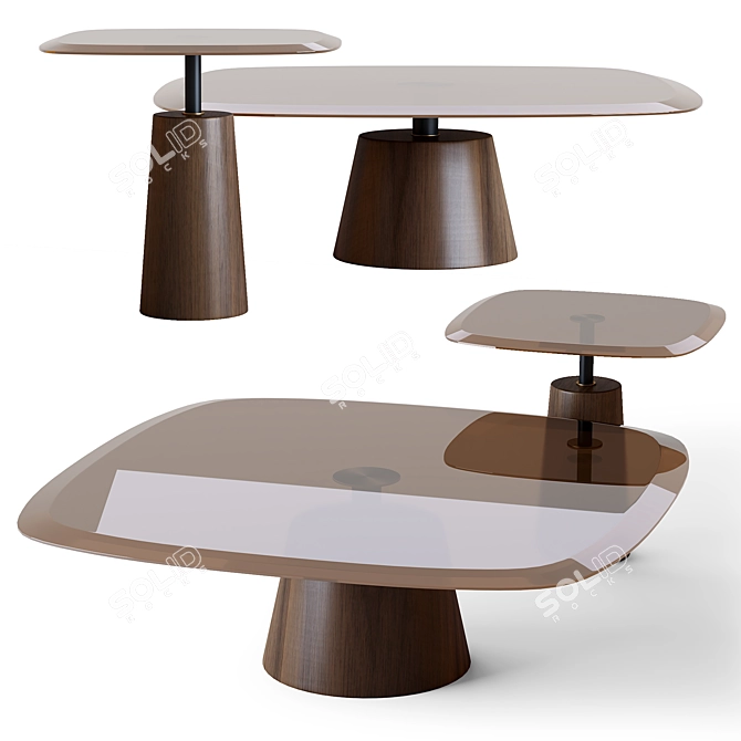 Modern PANTON Table Design 3D model image 1