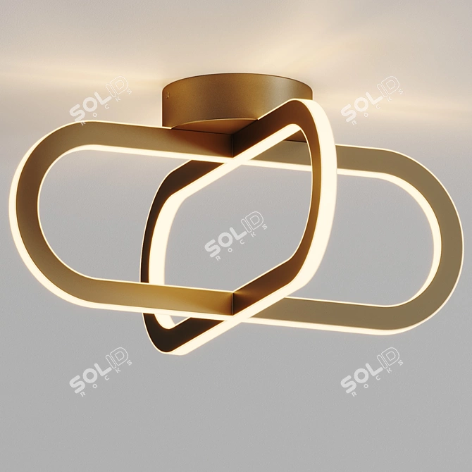 Arlo LED Flushmount: Modern Elegance 3D model image 2