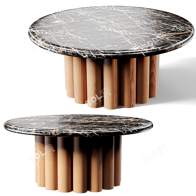 Griseo Rosa Coffee Table 3D 3D model image 1