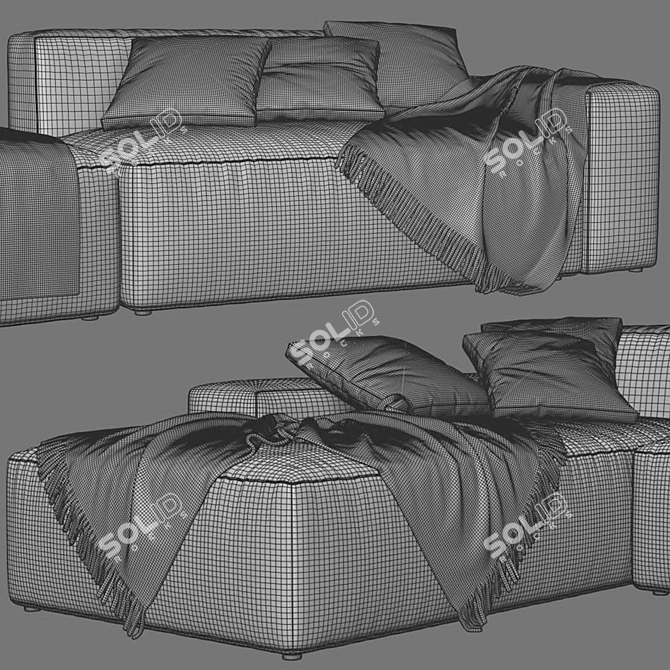 Modern Jesse Daniel Chaise Longue 3D model image 5