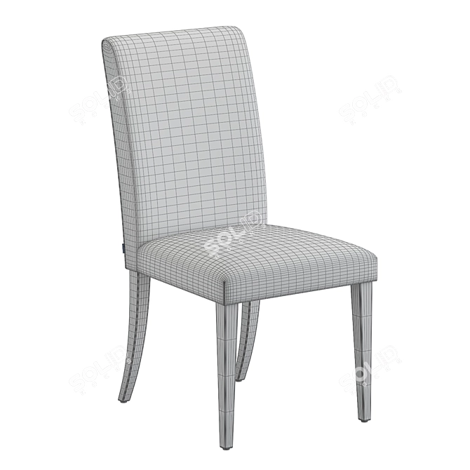 Modern High Back Dining Chair 3D model image 5