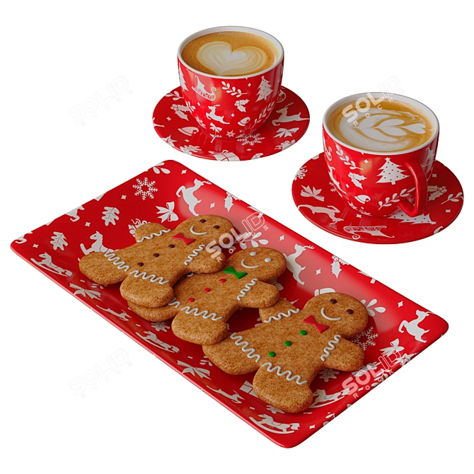 Coffee & Ginger Cookies 3D Model 3D model image 1