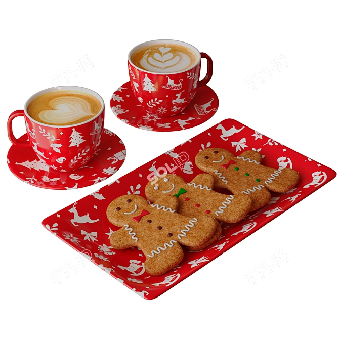 Coffee & Ginger Cookies 3D Model 3D model image 2