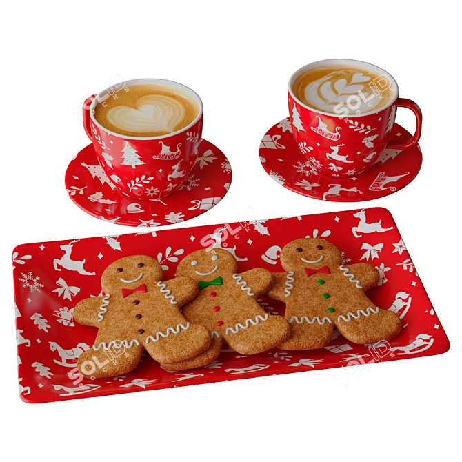 Coffee & Ginger Cookies 3D Model 3D model image 3