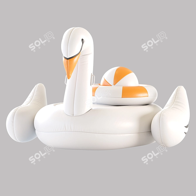 Luxury Swan Pool Float 2016 3D model image 3