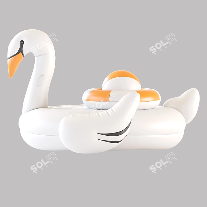 Luxury Swan Pool Float 2016 3D model image 5