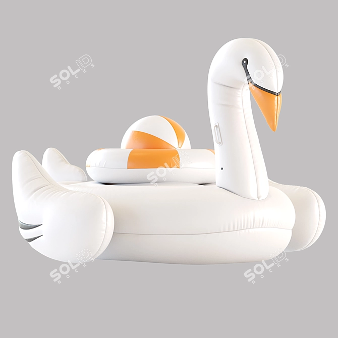 Luxury Swan Pool Float 2016 3D model image 6