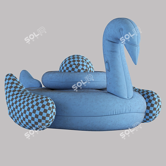 Luxury Swan Pool Float 2016 3D model image 7