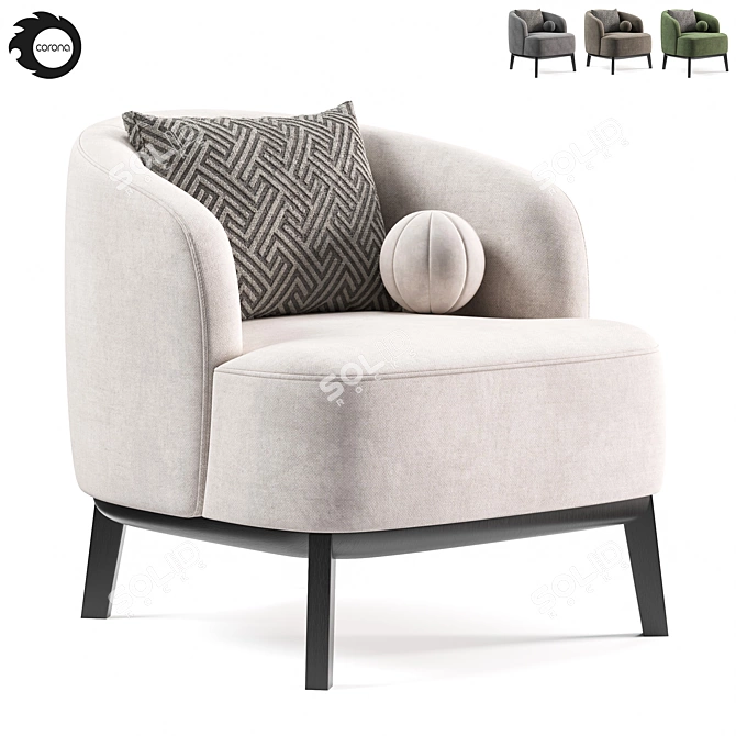 Stylish Megan Armchair by Domkapa 3D model image 1