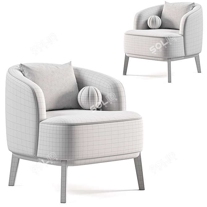 Stylish Megan Armchair by Domkapa 3D model image 6