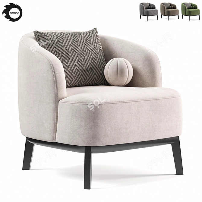 Stylish Megan Armchair by Domkapa 3D model image 7